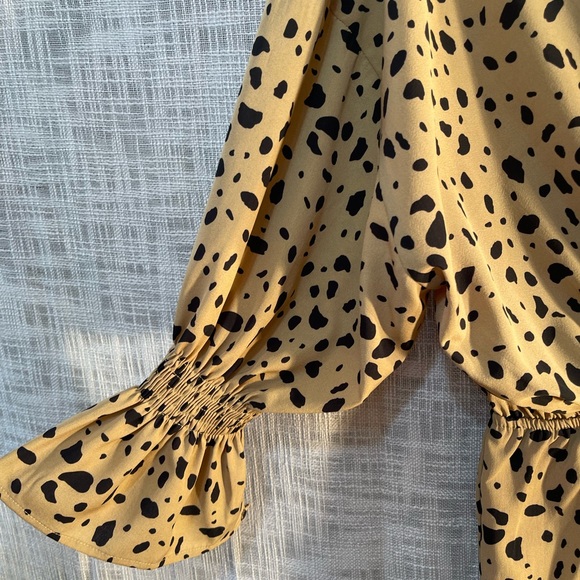 Animal print dress, leopards spots wrap dress - Picture 5 of 6